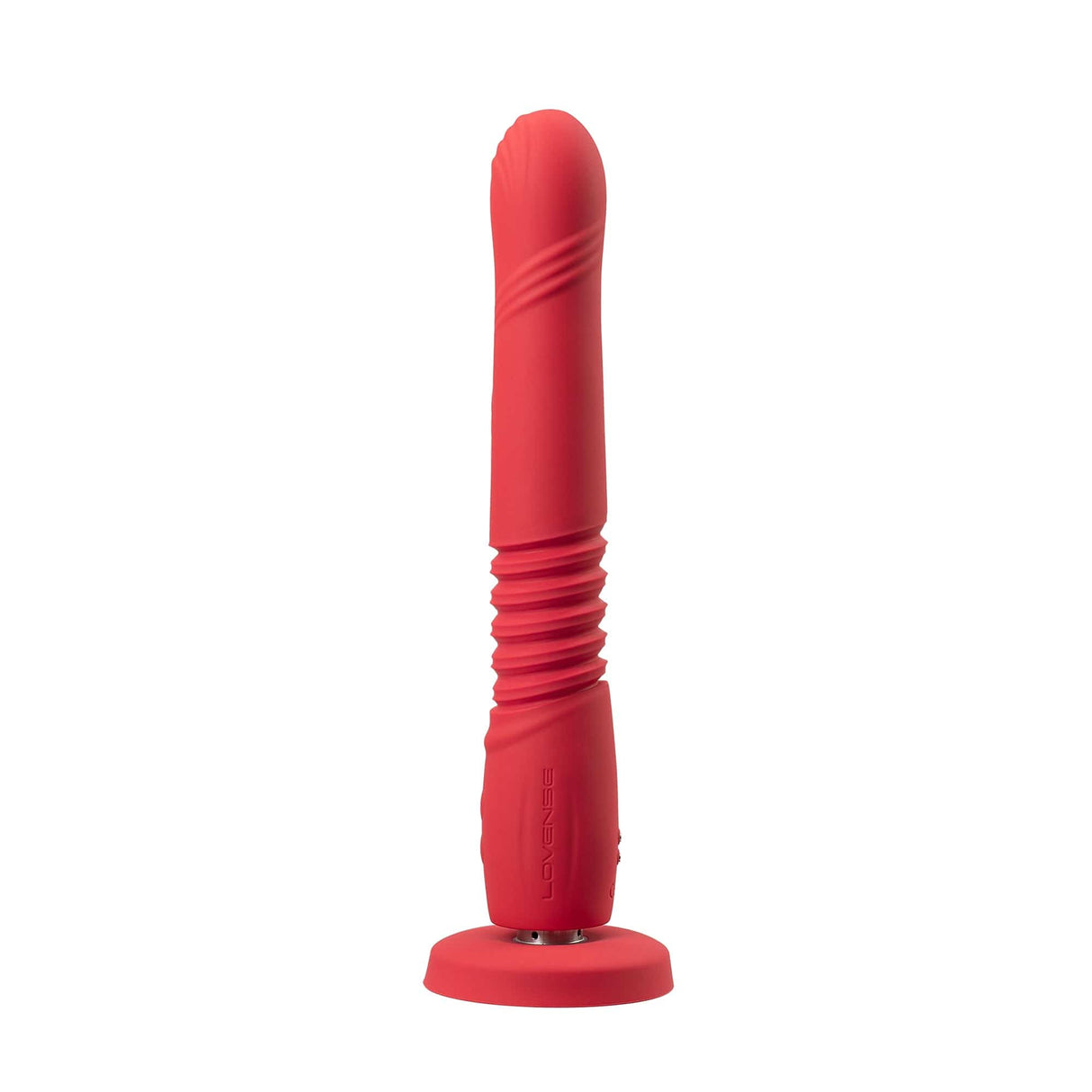 Lovense - Gravity App-Controlled Thrusting Dildo (Red) Realistic Dildo with suction cup (Vibration) Rechargeable