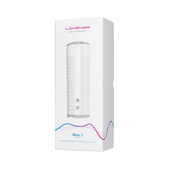 Lovense - Max 2 App-Controlled Male Masturbator (White) Masturbator Soft Stroker (Vibration) Rechargeable