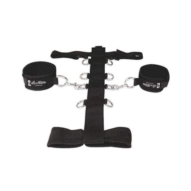 Lux Fetish - 3 pc Adjustable Neck and Wristraint Set (Black) Hand/Leg Cuffs