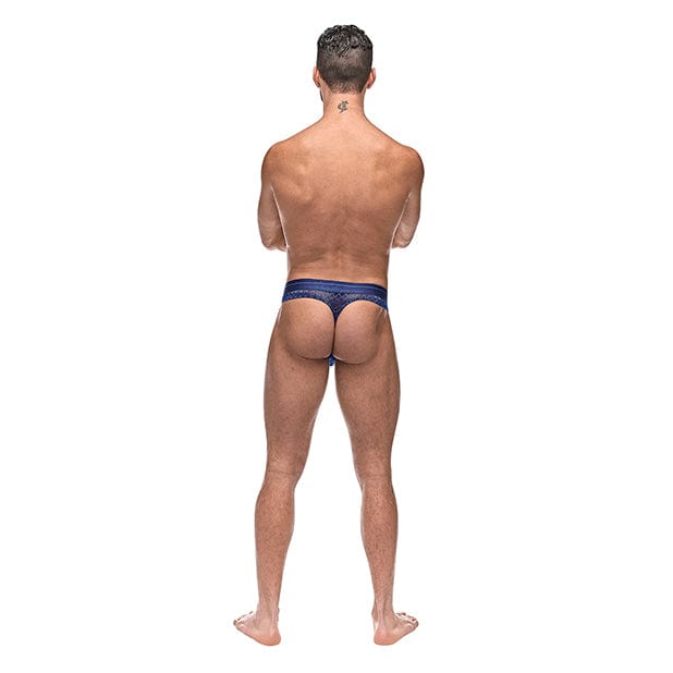 Male Power - Diamond Mesh Bong Thong Underwear L/XL (Blue)    Gay Pride Underwear