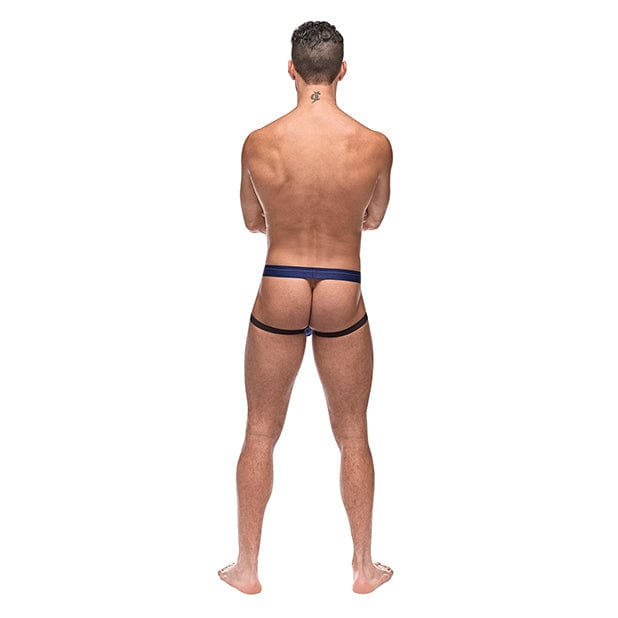 Male Power - Diamond Mesh Jock Underwear with Ring S/M (Blue)    Gay Pride Underwear