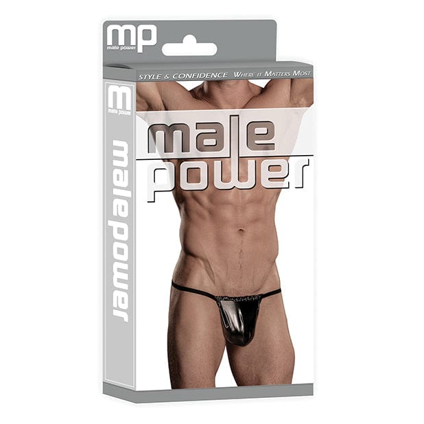 Male Power - Liquid Onyx Posing Strap Underwear O/S (Black) Gay Pride Underwear