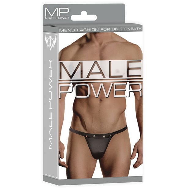 Male Power - Rip off Thong Underwear with Studs L/XL (Black)    Gay Pride Underwear