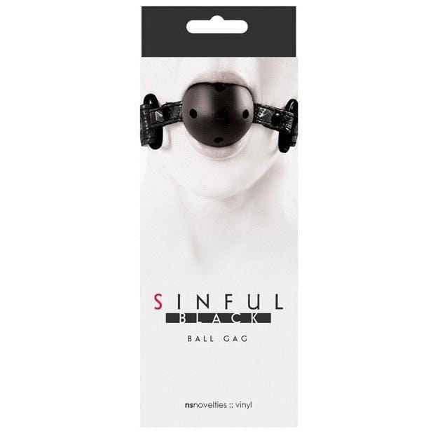 NS Novelties - Sinful Ball Gag Black 657447092237 Ball Gag