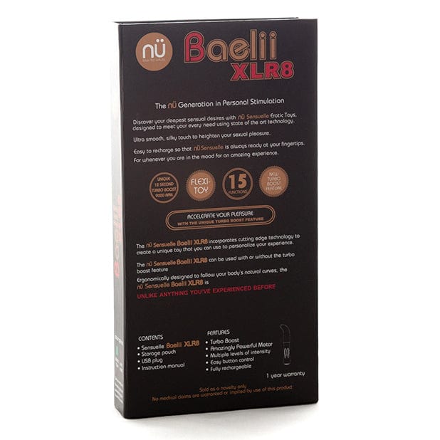 NU - Sensuelle Baelii Flexible G Spot XLR8 Turbo Boost Vibrator (Purple) NU1025 CherryAffairs