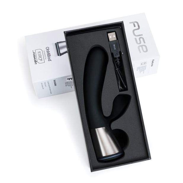 OhMiBod - Kiiroo Fuse App-Controlled Interactive Bluetooth Dual-Stim Rabbit Vibrator (Black) OMB1019 CherryAffairs