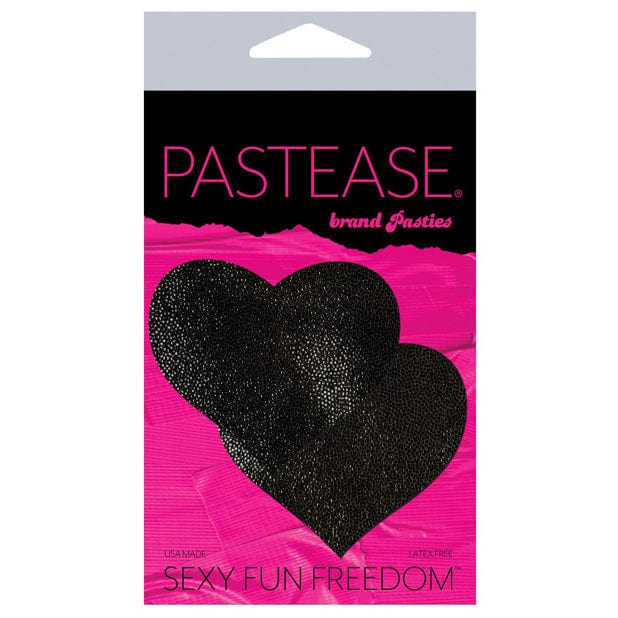 Pastease - Basic Liquid Heart Pasties Nipple Covers O/S (Black)    Nipple Covers