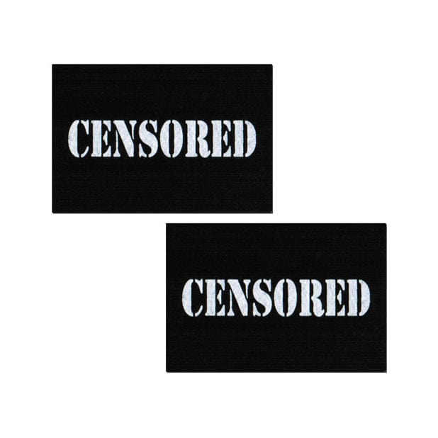 Pastease - Premium Censored Pasties Nipple Covers O/S (Black/White)    Nipple Covers