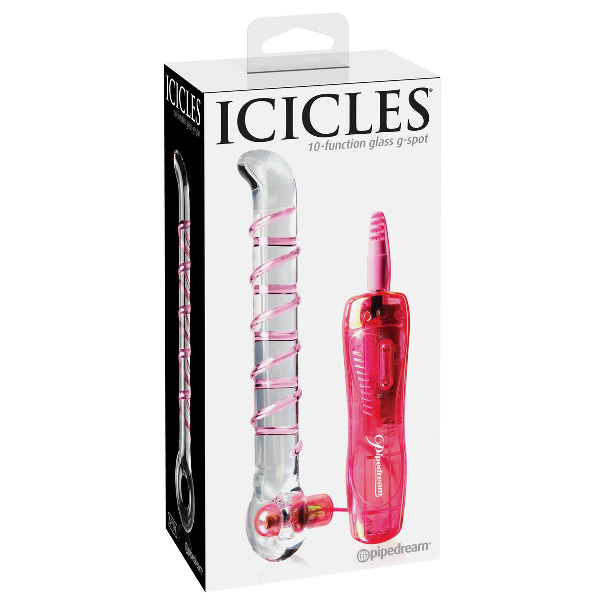 Pipedream - Icicles No. 4 Glass Vibrator 7" (Clear) - CherryAffairs.sg