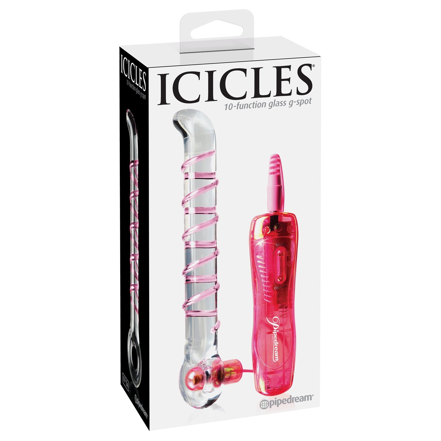 Pipedream - Icicles No. 4 Glass Vibrator 7" (Clear) - CherryAffairs.sg