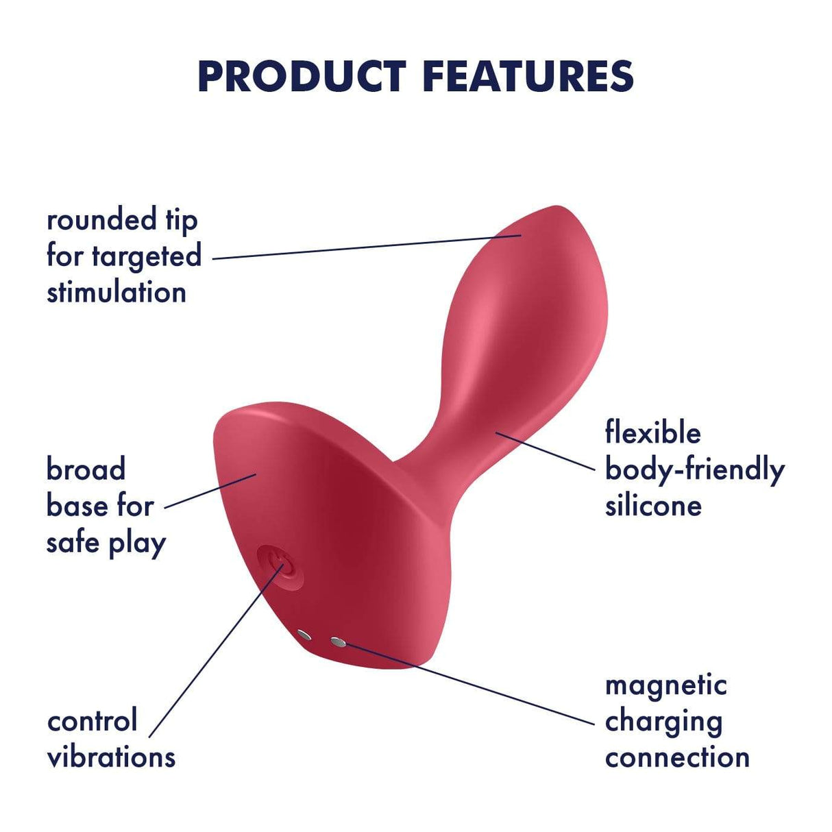 Satisfyer - Backdoor Lover Prostate Massager (Red) Prostate Massager (Vibration) Rechargeable