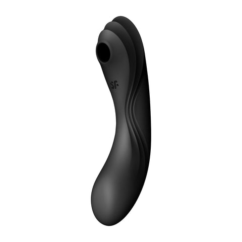 Satisfyer - Curvy Trinity 4 Alat Getar Stimulator Udara Klitoris dan Titik G Boleh Masuk (Hitam)