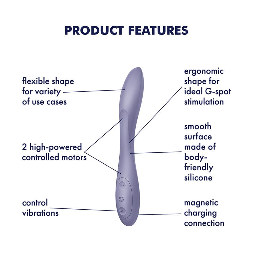 Satisfyer - Flex 2 G-Spot Vibrator (Violet) G Spot Dildo (Vibration) Rechargeable