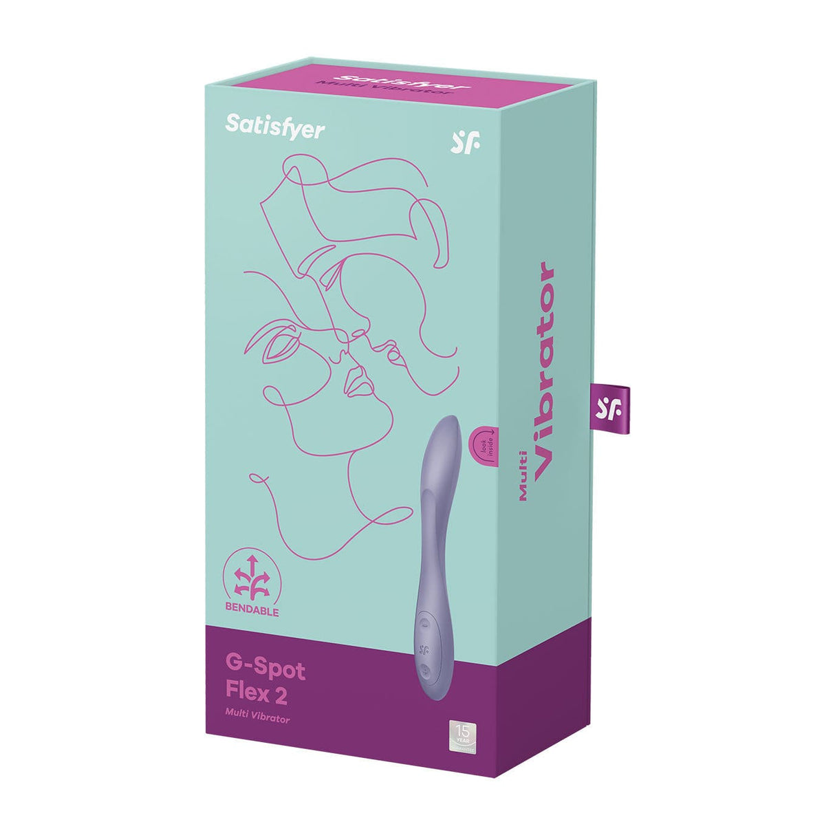 Satisfyer - Flex 2 G-Spot Vibrator (Violet) G Spot Dildo (Vibration) Rechargeable