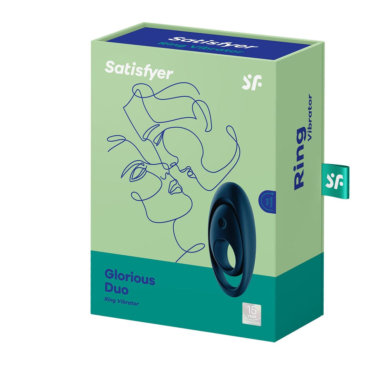 Satisfyer - Glorious Duo Silicone Vibrating Cock Ring (Black) STF1205 CherryAffairs