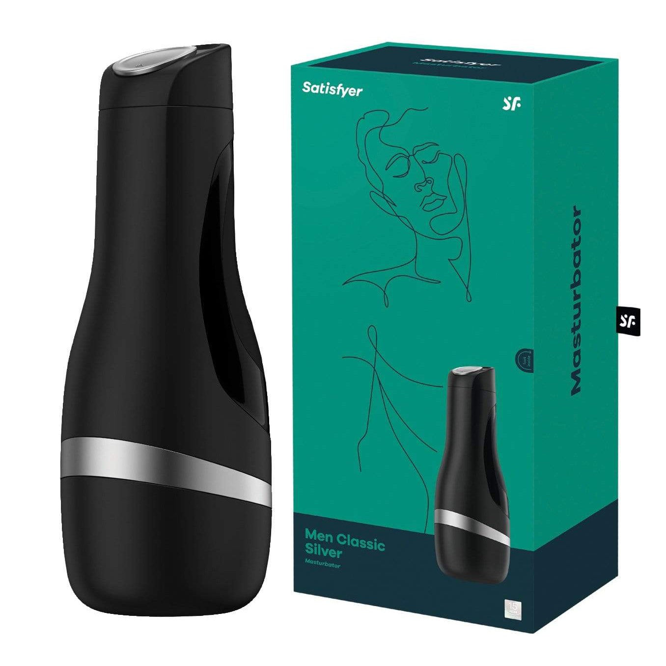 Satisfyer - Men Classic Masturbator (Silver)    Masturbator Vagina (Non Vibration)