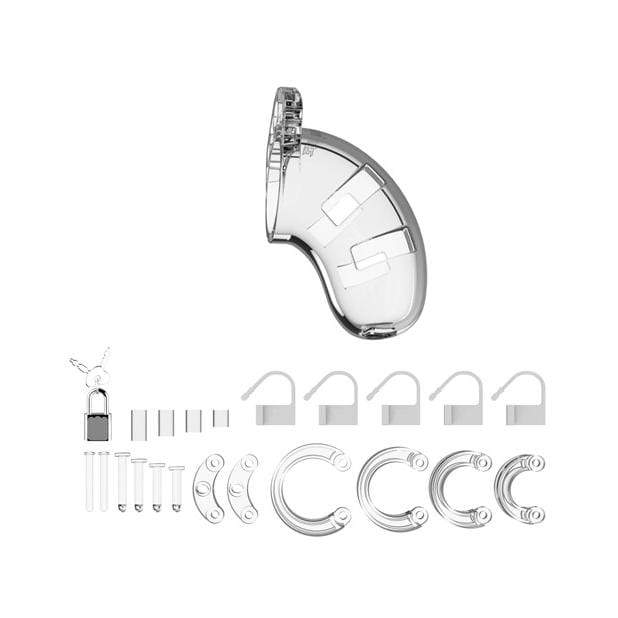 Shots - Man Cage Chastity Cock Cage Model 1 3.5" (Clear) ST1022 CherryAffairs