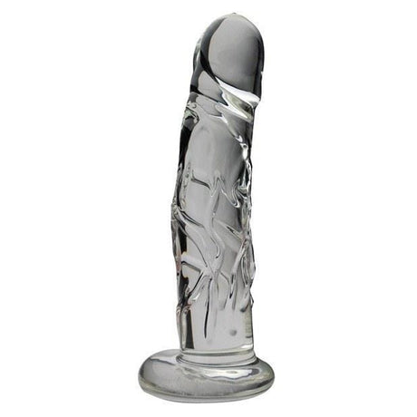 Spartacus - Blown Medium Realistic Glass (Clear)    Glass Dildo (Non Vibration)