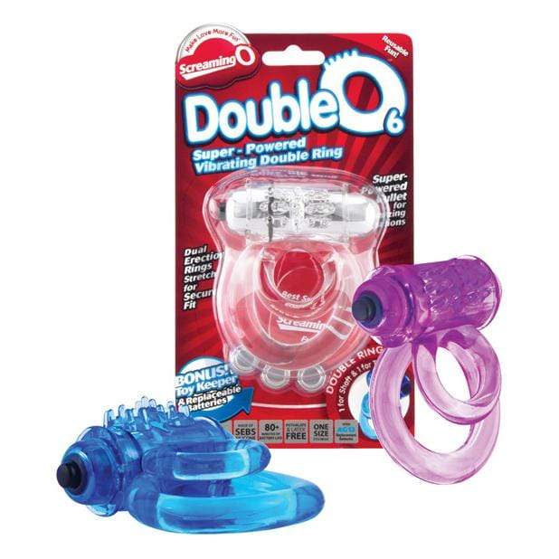 TheScreamingO - Double O 6 Super Powered Vibrating Cock Ring (Blue) TSO1118 CherryAffairs