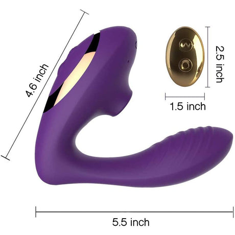 Tracy's Dog - Clitoral Air Stimulator Sucking Vibrator with Remote OG Pro 2 (Purple) TRD1009 CherryAffairs