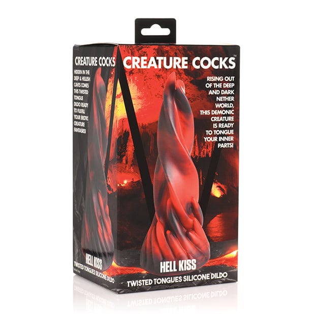 XR - Creature Cocks Hell Kiss Twisted Tongues Silicone Dildo (Red) Non Realistic Dildo with suction cup (Non Vibration)