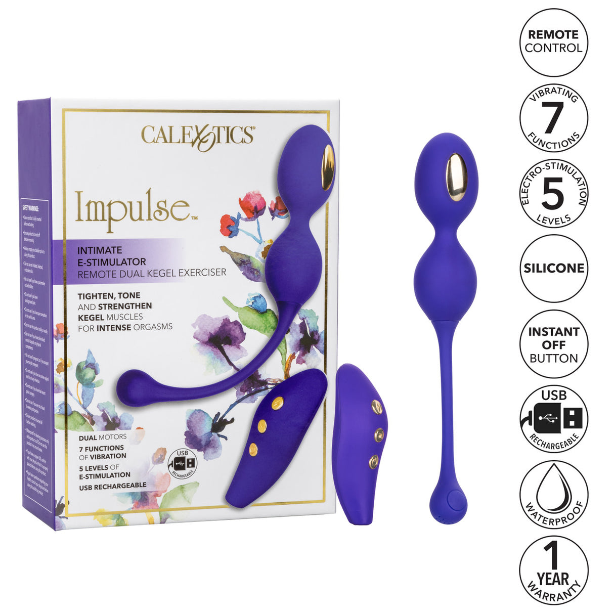 CalExotics - Impulse Remote Dual Kegel eStim Pelatih Lantai Pelvis