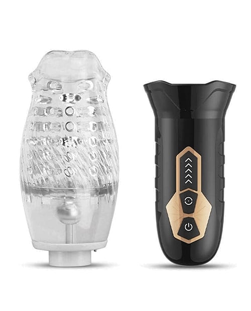 The Male Rose - Gawk Gawk 3000 Rotating Oral Masturbator (Black) - Black