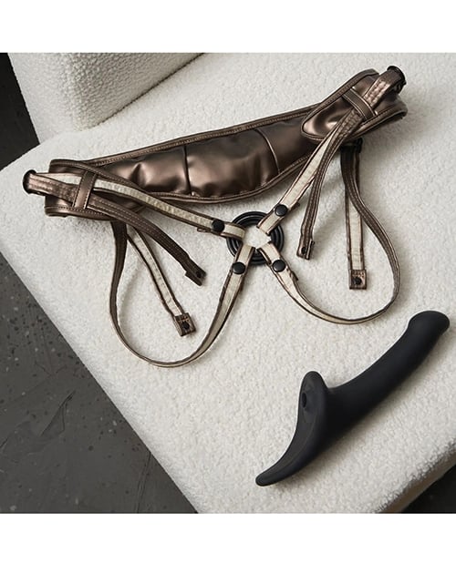 Strap On Me - Desirous Adjustable Strap-On Harness (Metallic Bronze) - Metallic Bronze / One Size