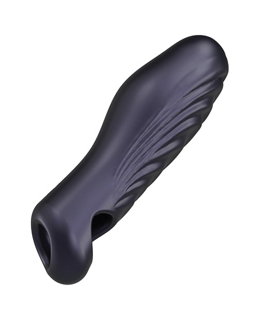 Manwan - RYZER Textured Penis Sleeve (Black) - Black