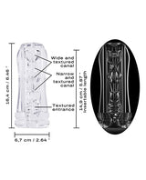 Dorcel - Deep Blow Textured Masturbation Sleeve (Clear) - Clear / Multi Sensation