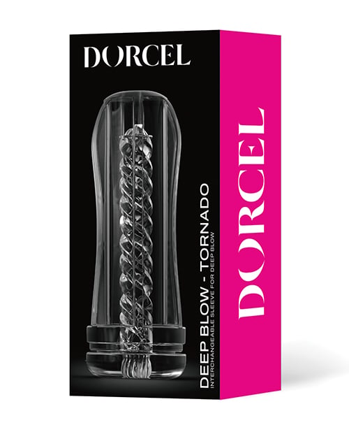 Dorcel - Deep Blow Textured Masturbation Sleeve (Clear) - Clear / Tornado