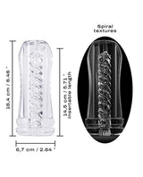 Dorcel - Deep Blow Textured Masturbation Sleeve (Clear) - Clear / Tornado