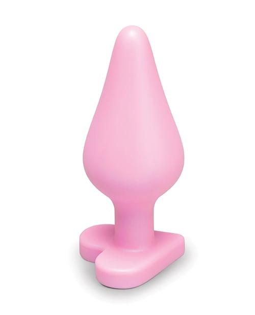 B-Vibe - B-Mine Butties Heart-Base Silicone Anal Plug (Pink) - Pink
