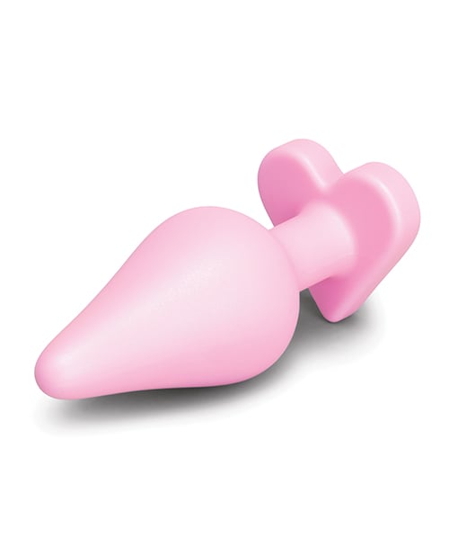 B-Vibe - B-Mine Butties Heart-Base Silicone Anal Plug (Pink) - Pink