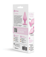 B-Vibe - B-Mine Butties Heart-Base Silicone Anal Plug (Pink) - Pink