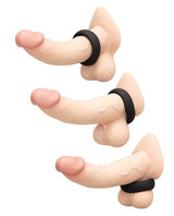 B-Vibe - Snug Silicone Cock Ring Collection (Black) - Black / 40 mm