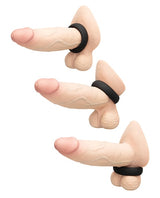B-Vibe - Snug Silicone Cock Ring Collection (Black) - Black / 45 mm