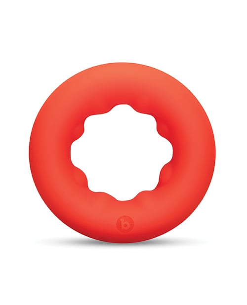 B-Vibe - Flex Ring Grip Silicone Cock Ring (Red) - Red