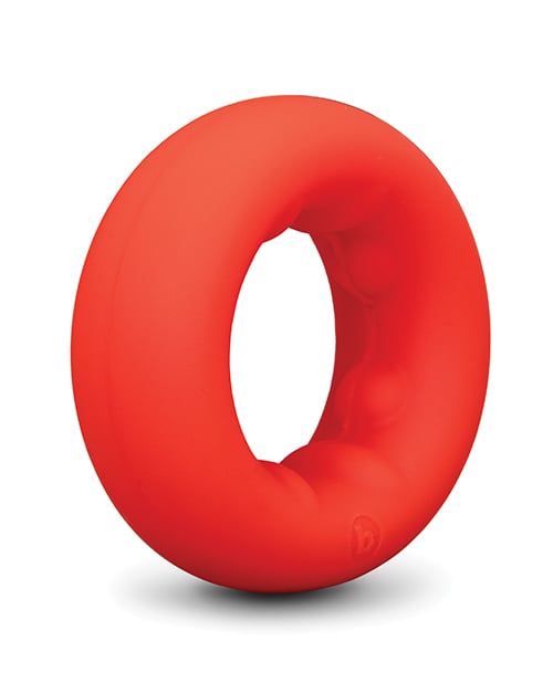 B-Vibe - Flex Ring Grip Silicone Cock Ring (Red) - Red