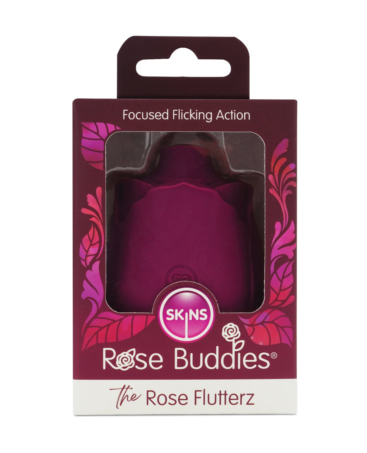 Skins - Rose Buddies Rose Flutterz Clitoral Vibrator (Red) - Red