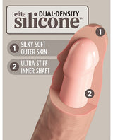 Pipedream - King Cock Elite Dual-Density Silicone Suction Dildo (Beige) - Beige / 20.3 cm