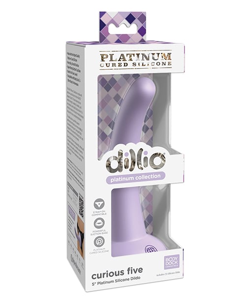Pipedream - Dillio Platinum Silicone Dildo - Purple / 12.7 cm