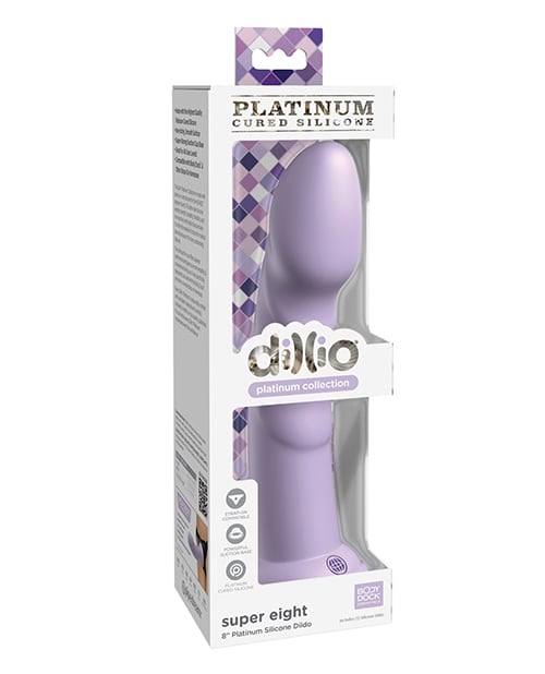 Pipedream - Dillio Platinum Silicone Dildo - Purple / 20.3 cm