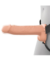 Pipedream - Fantasy X-Tensions Elite Vibrating Hollow Strap-On - Beige / 20.3 cm