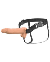 Pipedream - Fantasy X-Tensions Elite Vibrating Hollow Strap-On - Beige / 20.3 cm