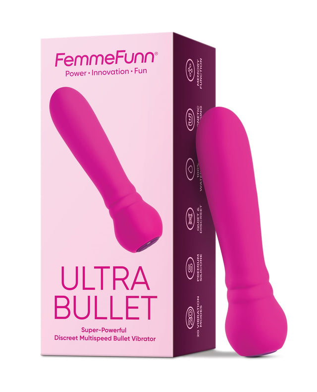 Femme Funn - Ultra Rechargeable Bullet Vibrator (Pink) - Pink