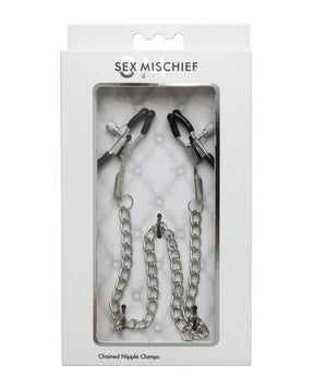 Sportsheets - Sex & Mischief Chained Nipple Clamps - Multi Colour