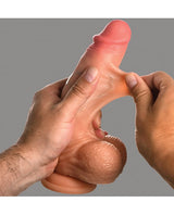 Curve Novelties - Jock Real Skin 20.3 cm Silicone Suction Dildo (Beige) - Beige / 20.3 cm
