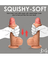 Curve Novelties - Jock Real Skin 20.3 cm Silicone Suction Dildo (Beige) - Beige / 20.3 cm