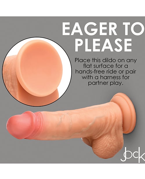 Curve Novelties - Jock Real Skin 20.3 cm Silicone Suction Dildo (Beige) - Beige / 20.3 cm